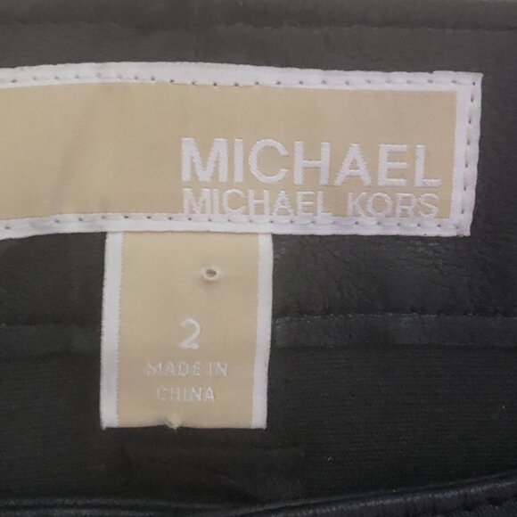 MNWT Michail Kors faux leather capri size 2 - Picture 4 of 6